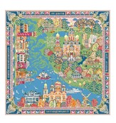 Платок "Марийское лето", 90*90, искусственный шёлк